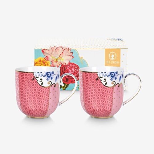 Pip Studio Royal Pembe Porselen Kupa Seti 200 Ml