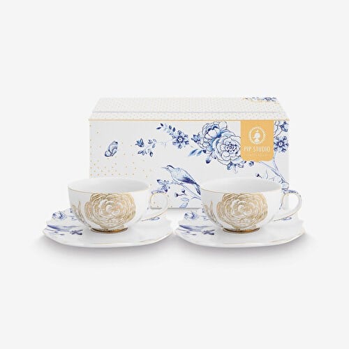 Pip Studio Royal White Beyaz Porselen Çay Fincan Seti 225 Ml