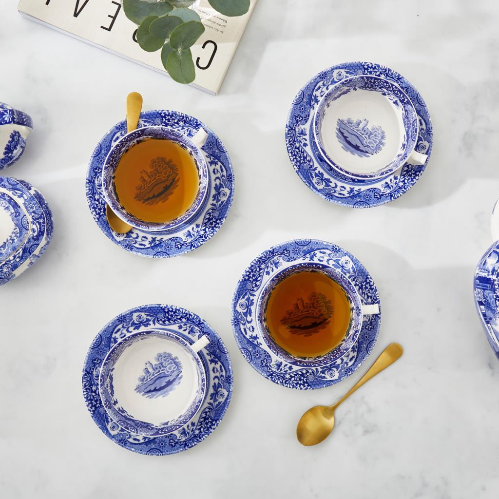 Spode Blue Italian Çay Fincanı + Tabağı 