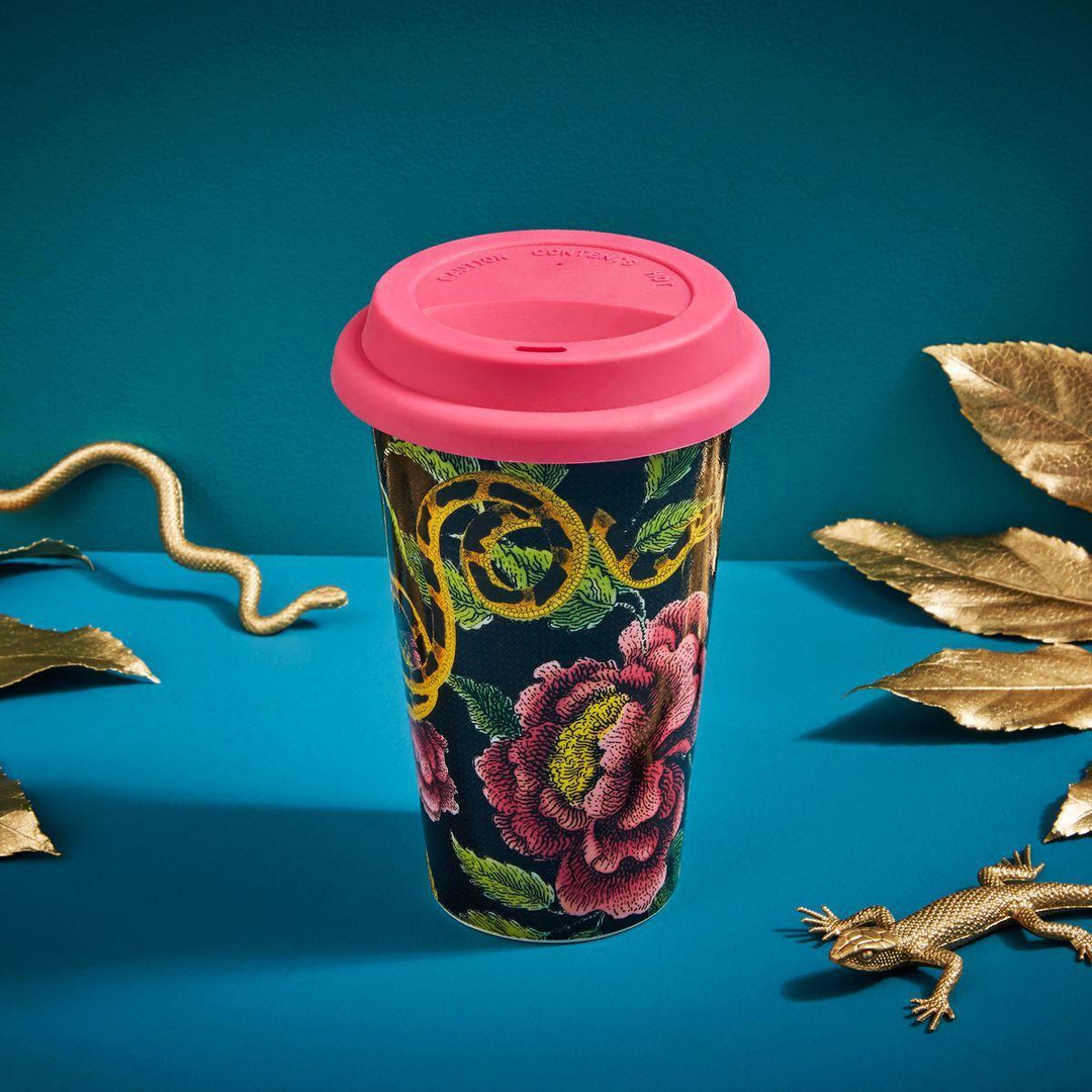 Spode Creatures of Curiosity Travel Mug - Siyah 