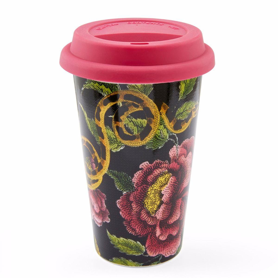 Spode Creatures of Curiosity Travel Mug - Siyah 