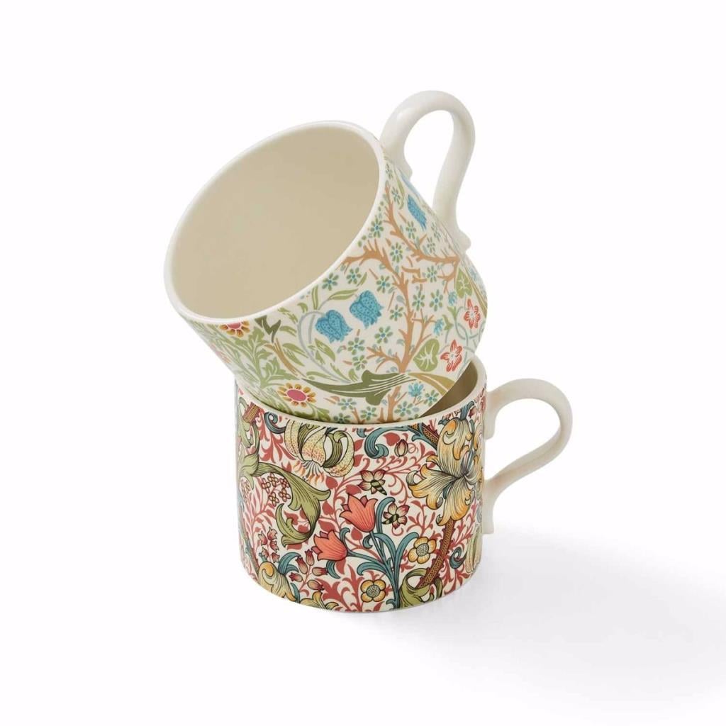 Spode Morris& Co / 2'li Mug Blackthorn & Golden Lily