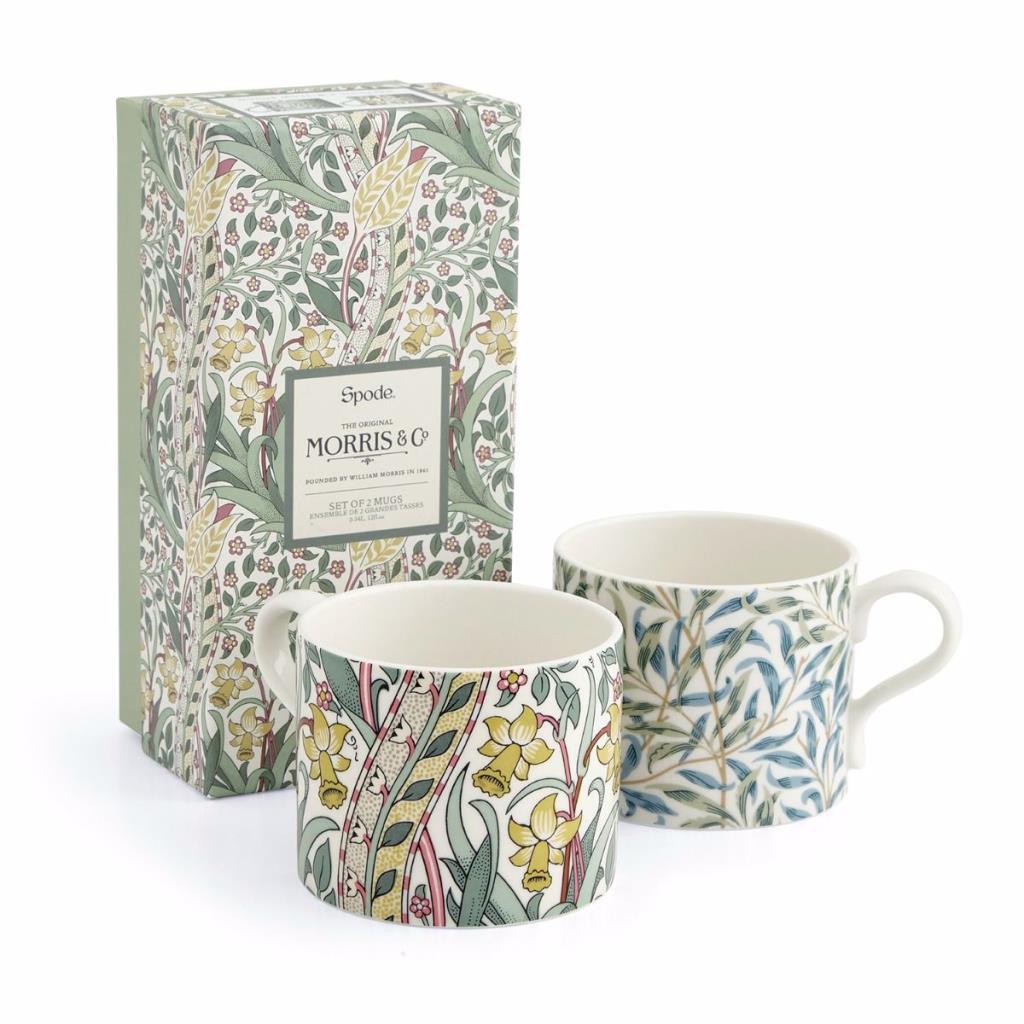 Spode Morris& Co / 2'li Mug Daffodil &  Willowbough