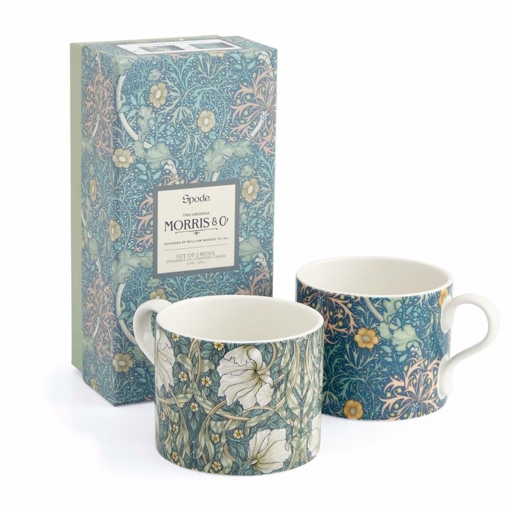 Spode Morris& Co / 2'li Mug Pimpernel &  Seaweed 