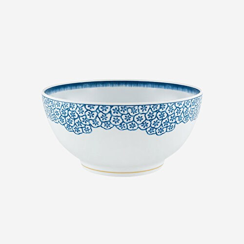 Vista Alegre Coralina by Oscar de La Renta Mavi Porselen Servis Kasesi 24 Cm