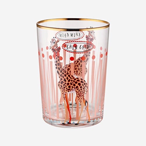 YVONNE ELLEN Animals Zürafa Şeffaf Cam Su Bardağı 500 Ml