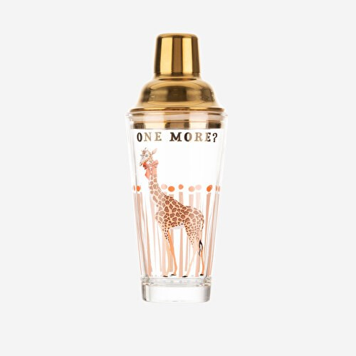 YVONNE ELLEN Animals Zürafa Turuncu Cam Kokteyl Shaker 385 Ml