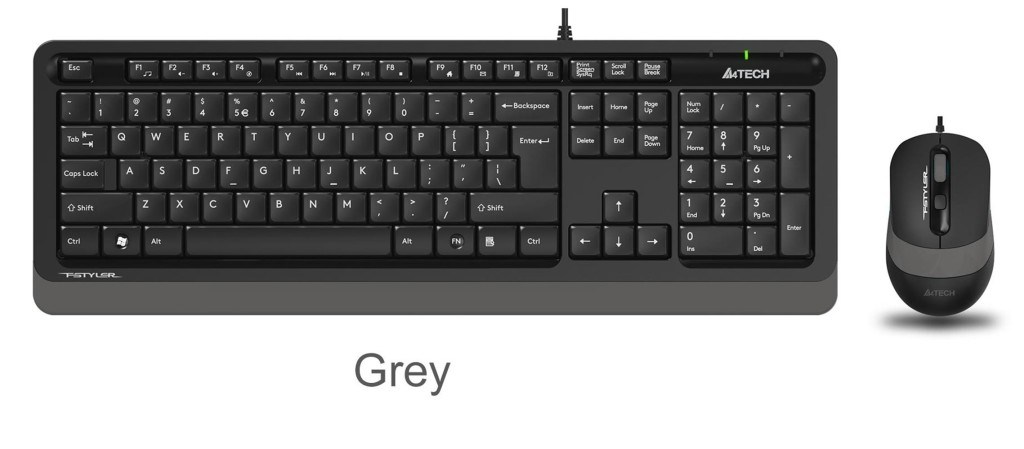 A4TECHA4 Tech F1010 Q Usb Gri Fn-Mm Klv+Optik Mouse Set4711421943239