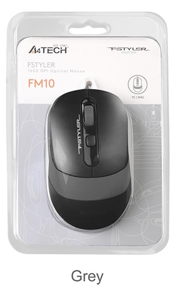 A4TECHA4 Tech Fm10 Usb Fstyler Gri Optik 1600 Dpı Mouse4711421942119
