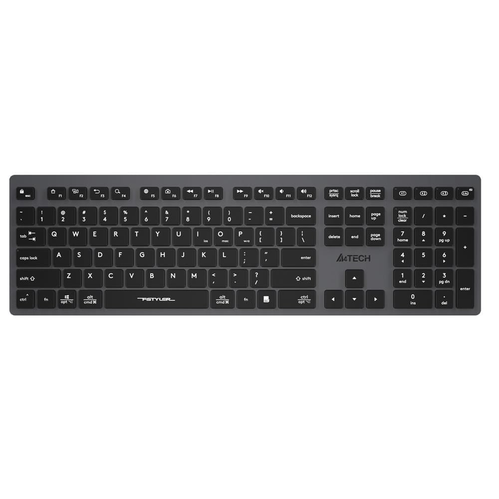A4TECHA4 Tech Fstyler FBX50C Gri Bluetooth+2.4G Nano Fn Şarjlı Multimedya Klavye4711421969697