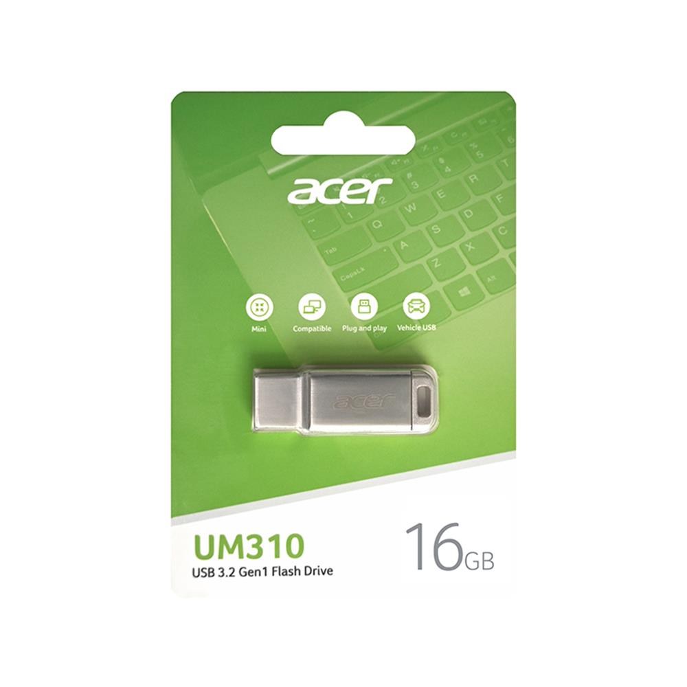 ACERAcer 16GB USB3.2 UM310-16GB Metal Flash Bellek (105-40 MB-s) Okuma-Yazma887184017594
