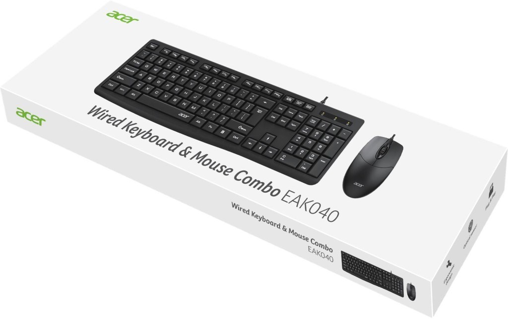 ACERACER EAK040 BKL Kablolu Klavye+ Mouse set (Mouse 1,40cm Kablo ) (Klavye 1,5cm Kablo )4711474414212