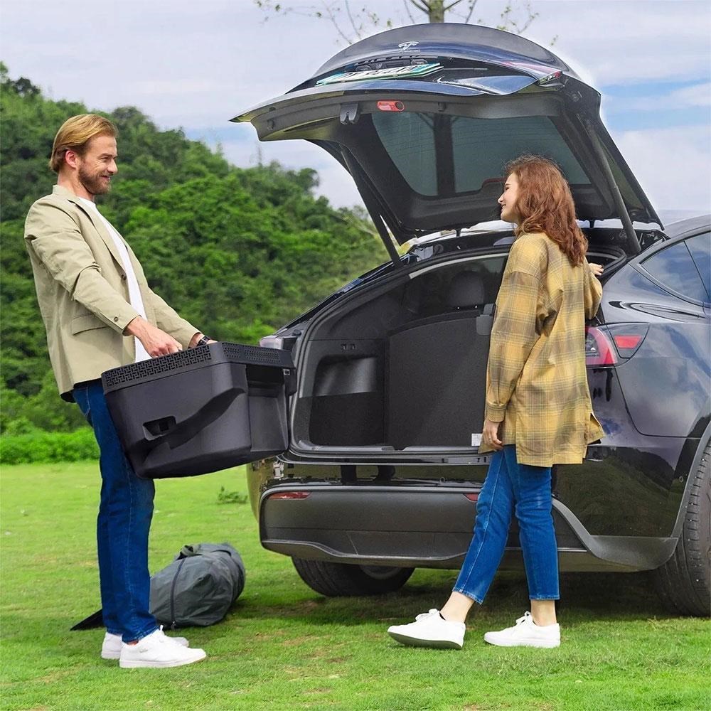 AcopowerAcopower T35 12/24Volt 33Litre Tesla Model Y ile Uyumlu Kompresörlü Outdoor Oto BuzdolabıT35