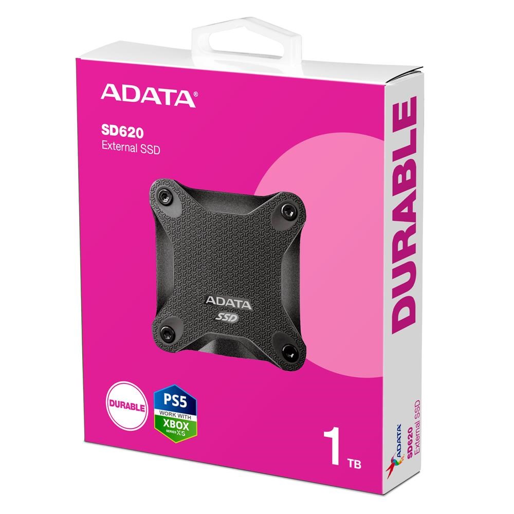 ADATAAdata 1Tb SD620 Siyah Taşınabilir Usb 3.2 Gen2 Ssd Harici Disk4711085945358
