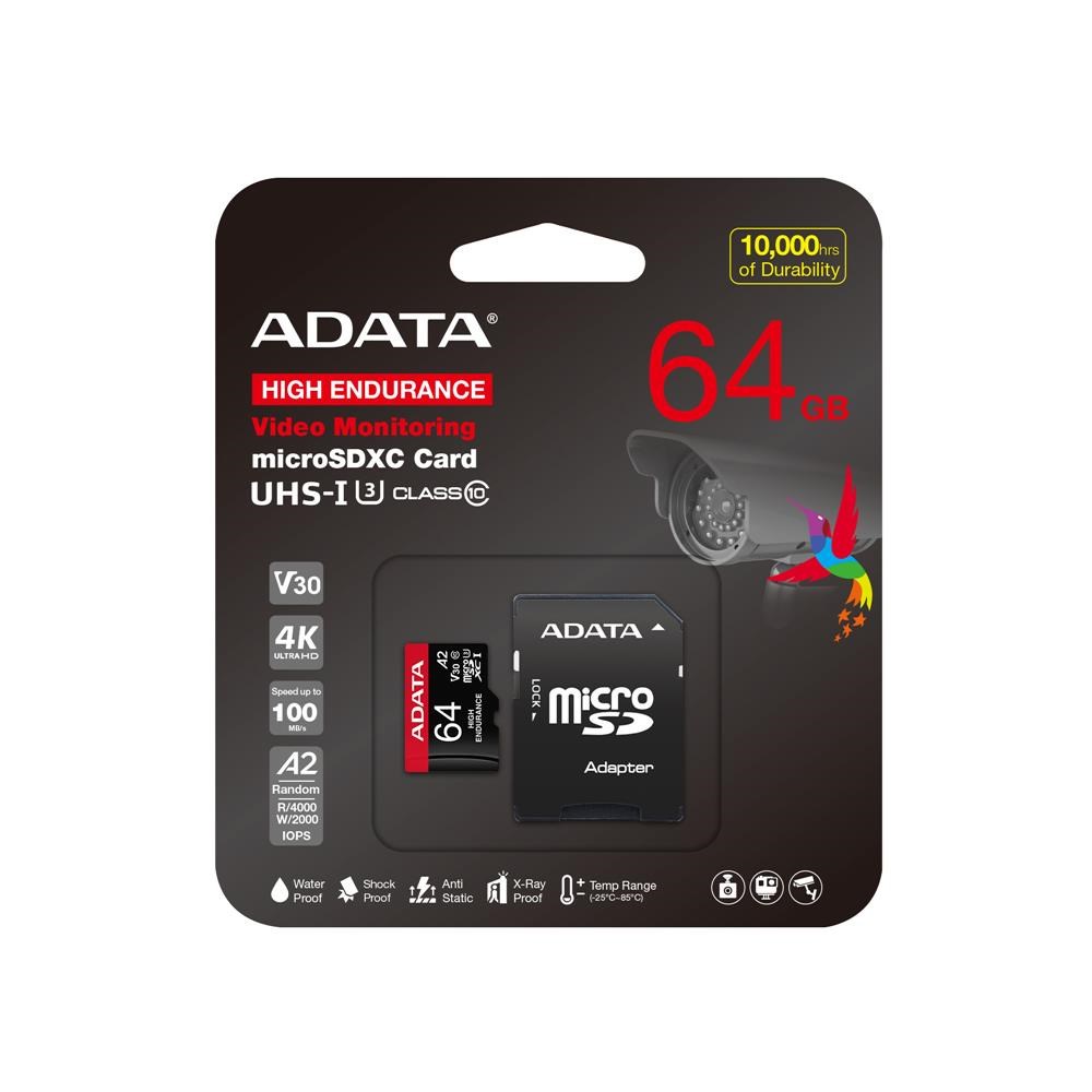 ADATAAdata 64 GB High Endurance microSDXC 4K U3 V30 A2 Hafıza Kartı4710273772141