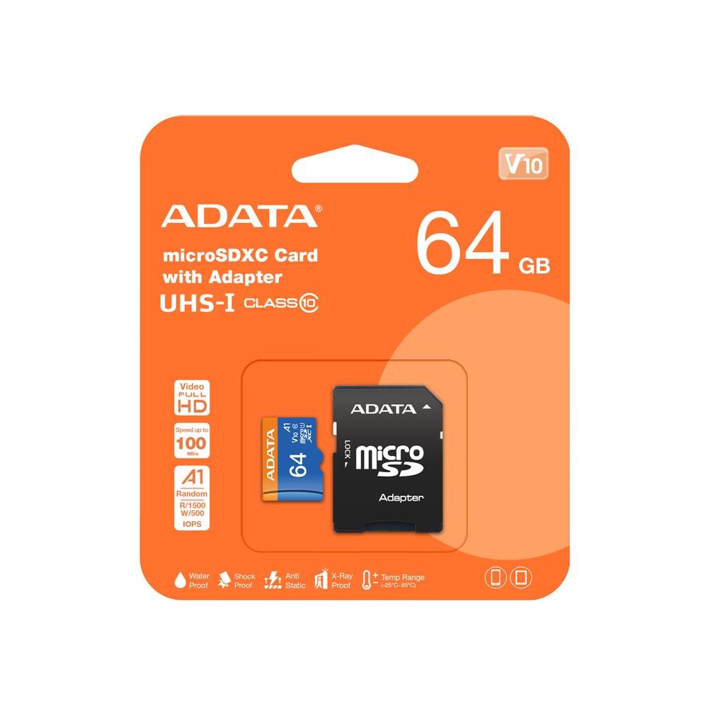 ADATAAdata 64GB Premier microSDXC Card with Adapter UHS-I Class10 V10 Hafıza Kartı4713218461933