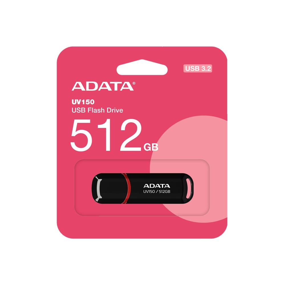 ADATAADATA UV150-512GB USB3.2 Gen1 Black Flash Bellek4711085944177
