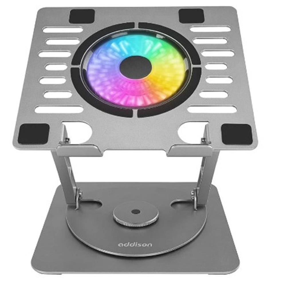 ADDISONAddison AD-RC35 360 Derece Dönebilen Fanlı RGB Işıklı Metal Laptop Stand8680096127595