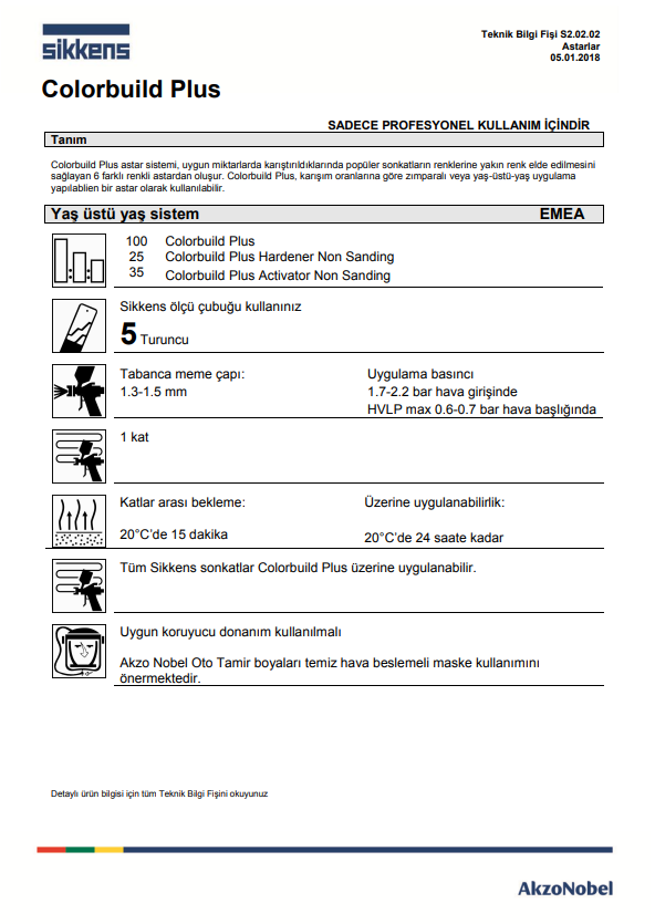 AkzoNobel AkzoNobel Sikkens Colorbuild Astar Activator Tiner Zımparalı Sistem (Sanding) Fast Hızlı 1 LitreZımparalı Sistem (Sanding) Fast Hızlı 1 Litre