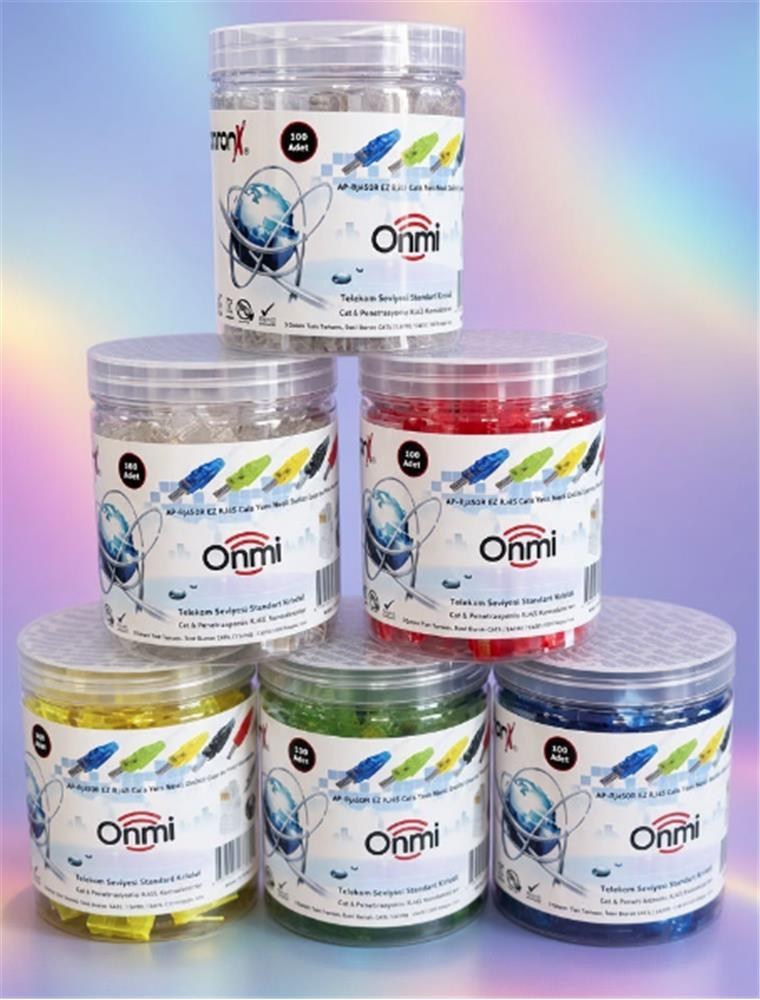 APRONXAronx RJ-45 Cat6 UTP Kırmızı Yeni Nesil Bottle Modular Plug (100 Adet) Konnektör3806730011098