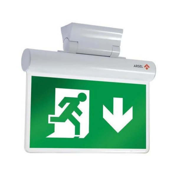 ArselArsel A20101 SFS20-3-L Acil Çıkış Yönlendirme Armatürü Şebekeden Yanan 8xF LEDSFS20-3-L