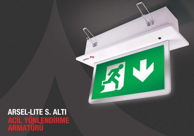 ArselArsel Arselite AE-2020 Sıva Altı Acil Çıkış Yönlendirme Armatürü Şebekeden Yanan 500 Lümen LEDAE-2020
