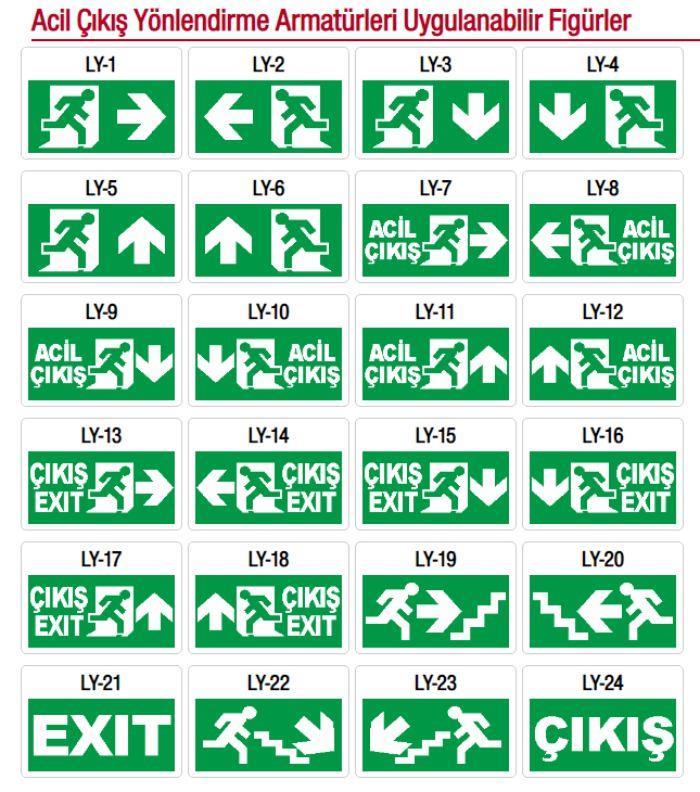 ArselArsel Arselite Eko AE-2020-S Sıva Altı Acil Çıkış Yönlendirme Armatürü Şebekeden Yanan 19 LEDAE-2020-SekoSA