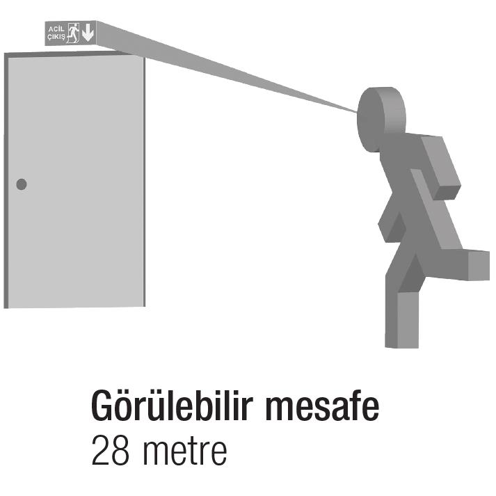 ArselArsel Arselite Eko AE-2020-S Sıva Altı Acil Çıkış Yönlendirme Armatürü Şebekeden Yanan 19 LEDAE-2020-SekoSA