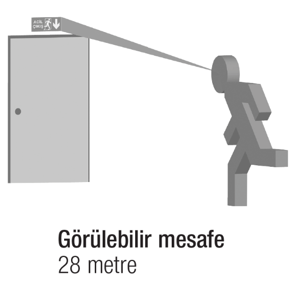 ArselArsel Arsellite Sıva Altı A30601 Acil Çıkış Yönlendirme Armatürü Sürekli ve Kesintide 180 Dak. Yanan 500 Lümen Dali KontrollüA30601
