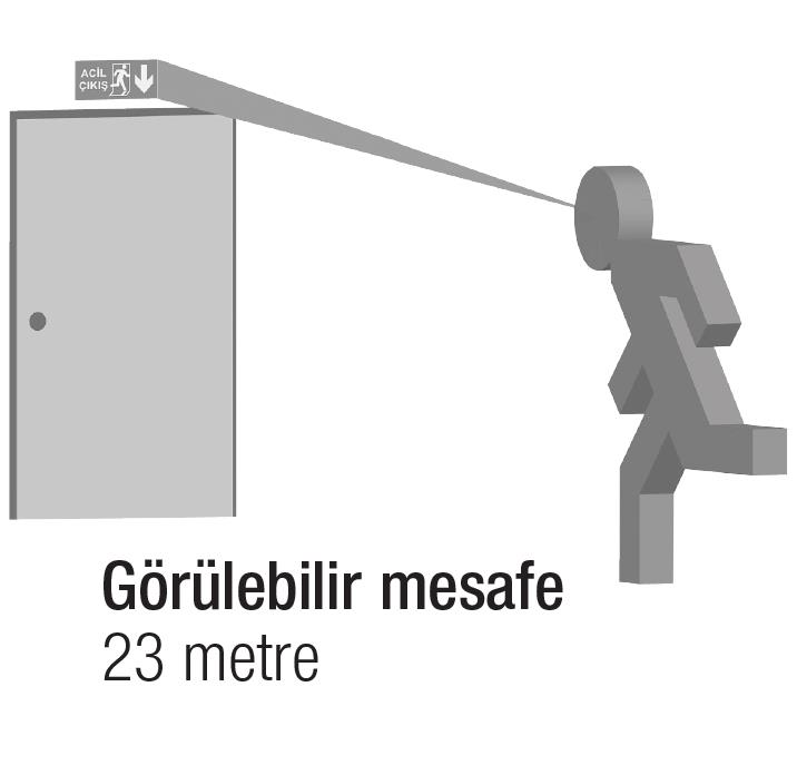 ArselArsel Betalite AEB-3211-L Acil Çıkış Yönlendirme Armatürü Sürekli ve Kesintide 60 Dak. Yanan 700 LümenAEB-3211-L700lümen