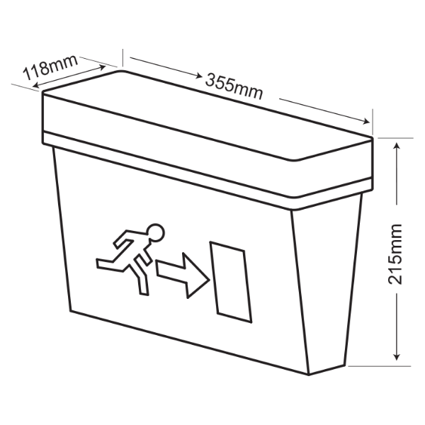 ArselArsel Betalite Çift Yüzlü A30401 Acil Çıkış Yönlendirme Armatürü Sürekli ve Kesintide 180 Dak. Yanan 500 Lümen DALI KontrollüA30401