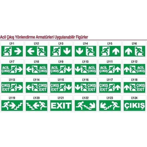 ArselArsel Dekolite Z Serisi Çift Yüzlü AE-4123-L Acil Çıkış Yönlendirme Armatürü Kesintide 180 Dak. Yanan 500 Lümen LEDAE-4123-L