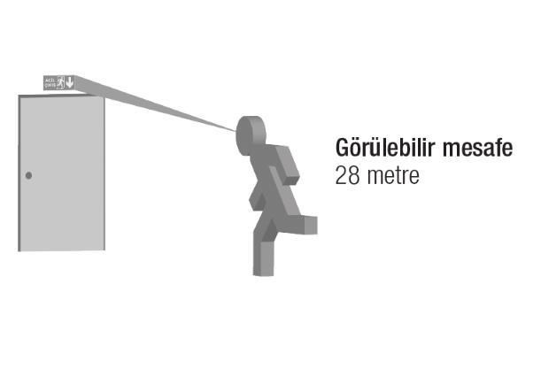 ArselArsel Dekolite Z Serisi Çift Yüzlü AE50-5223-L(500) Acil Çıkış Yönlendirme Armatürü Sürekli ve Kesintide 180 Dak. Yanan 500 Lümen LEDAE50-5223-L(500)