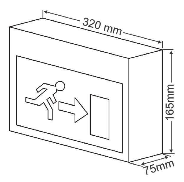 ArselArsel Dekolite Z Serisi Çift Yüzlü AE60-5221-L(500) Acil Çıkış Yönlendirme Armatürü Sürekli ve Kesintide 60 Dak. Yanan 500 Lümen LEDAE60-5221-L(500)