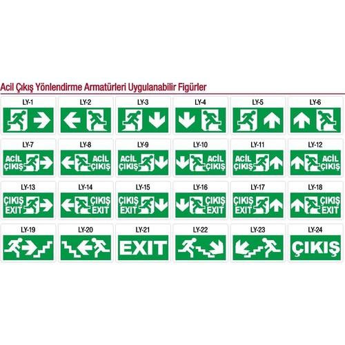 ArselArsel Orion AEB-30223-L Acil Çıkış Yönlendirme Armatürü Sürekli ve Kesintide 180 Dak. Yanan 10xF LEDME-AEB-30223-L