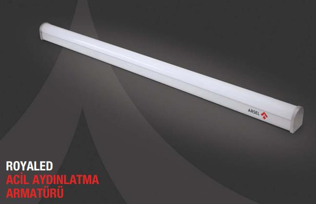 ArselArsel Royaled RL-8113 Acil Aydınlatma Armatürü Sürekli ve Kesintide 180 Dak. Yanan Led LambaRL-8113