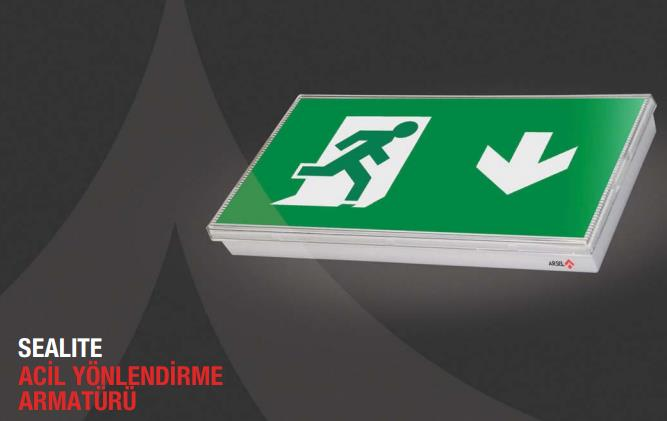 ArselArsel Sealite AS-3211 Acil Çıkış Yönlendirme Armatürü Sürekli ve Kesintide 60 Dak. Yanan 20xF LEDAS-3211