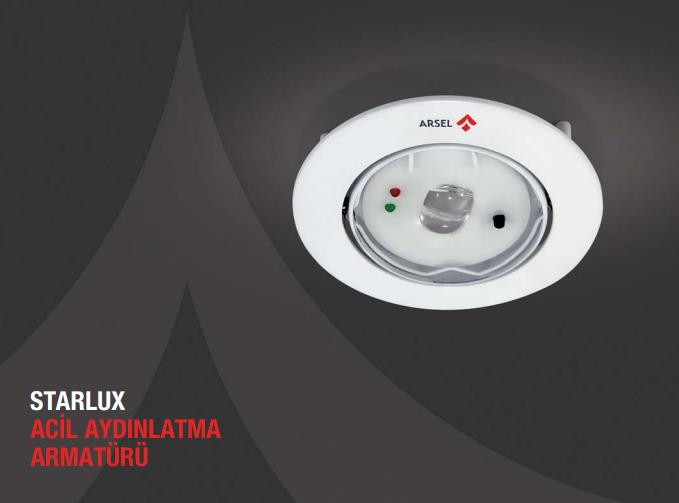 ArselArsel Starlux STA-101 Sıva Altı Acil Aydınlatma Armatürü Kesintide 60 Dak. YananME-STA-101