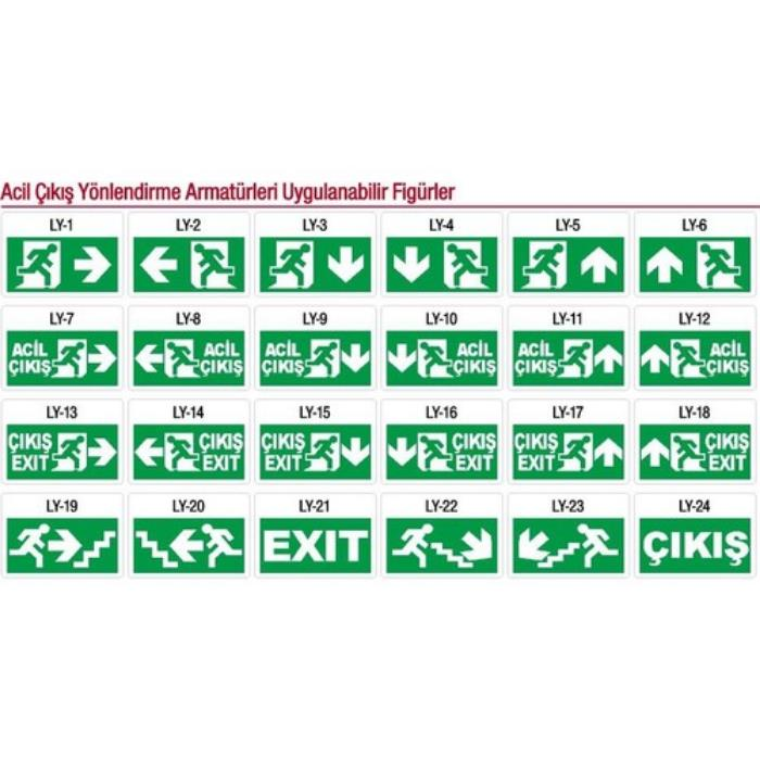 ArselArsel Twinlite TW-123-L Acil Çıkış Yönlendirme Armatürü Sürekli ve Kesintide 180 Dak. Yanan LED + LEDTW-123-L