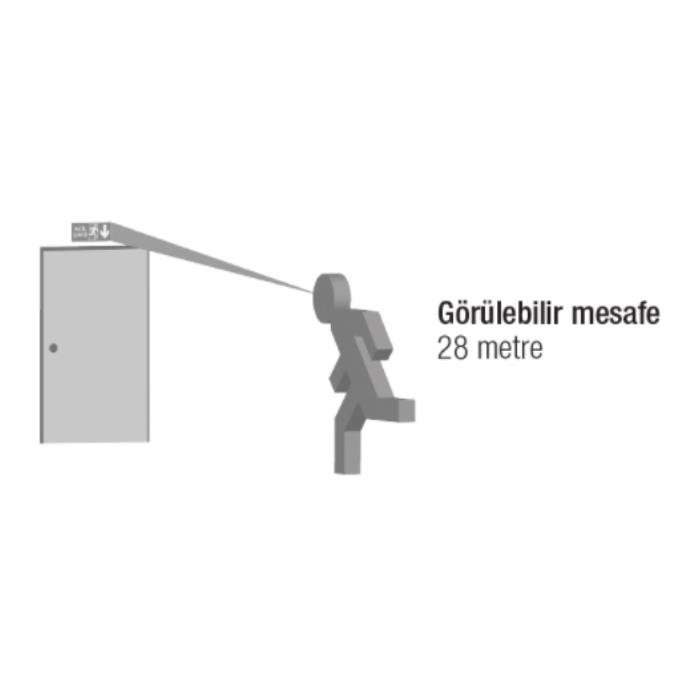 ArselArsel Twinlite TW-123-L Acil Çıkış Yönlendirme Armatürü Sürekli ve Kesintide 180 Dak. Yanan LED + LEDTW-123-L