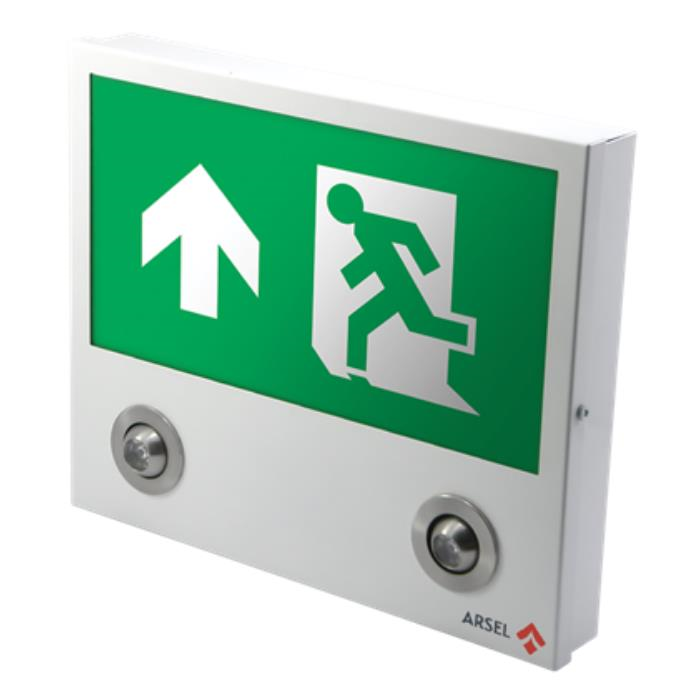 ArselArsel Twinlite TW-123-L Acil Çıkış Yönlendirme Armatürü Sürekli ve Kesintide 180 Dak. Yanan LED + LEDTW-123-L