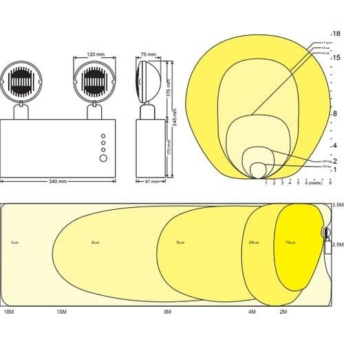 ArselArsel Versalite LED VSL214/3 Acil Aydınlatma Armatürü Kesintide 180 Dak. Yanan 2X500 LümenME-VSL214/3
