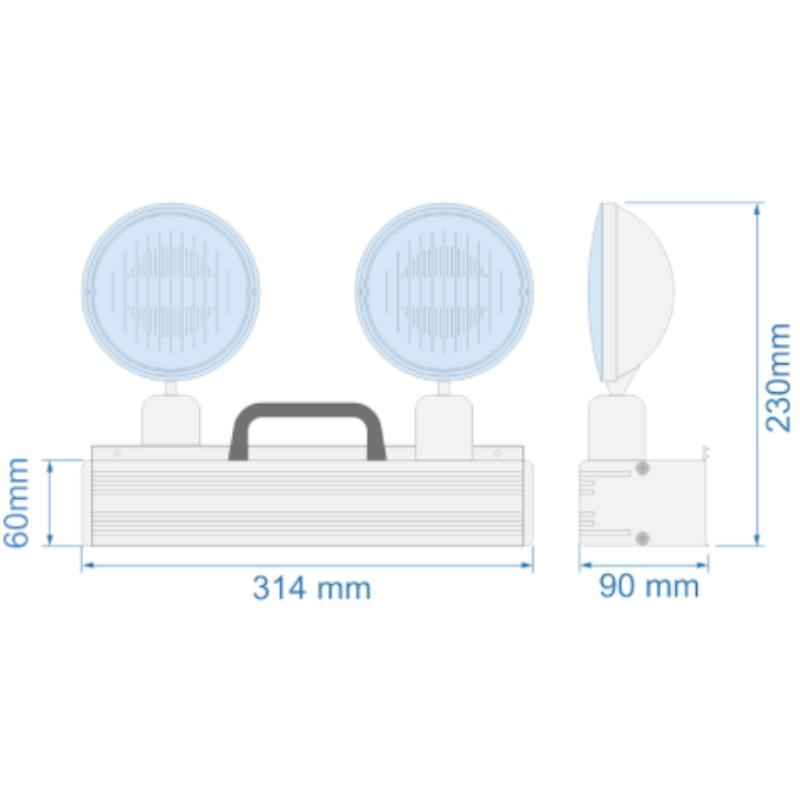 ArselArsel Versalite-LP VSA-214L (lifepo4) Acil Aydınlatma Armatürü Kesintide 180 Dak. Yanan 2x14 Led LambaVSA-214L (lifepo4)
