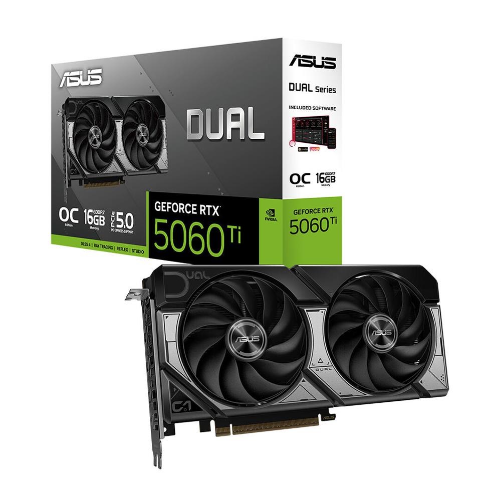 ASUSAsus Dual GeForce RTX5060Ti OC 16GB GDDR7 128 Bit DLSS 4 DUAL-RTX5060TI-O16G Ekran Kartı4711387994306