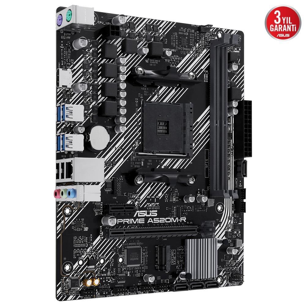 ASUSAsus PRIME A520M-R 5100Mhz OC DDR4 Soket AM4 M.2 HDMI mATX Anakart4711387466414