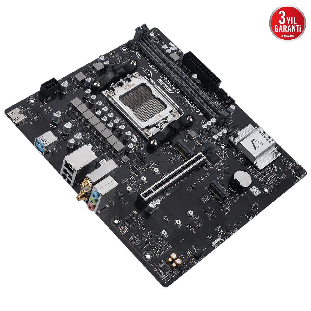 ASUSAsus Prime A620M-F GAMING WIFI 8000MHz DDR5 Soket AM5 M.2 HDMI mATX Anakart4711387824085