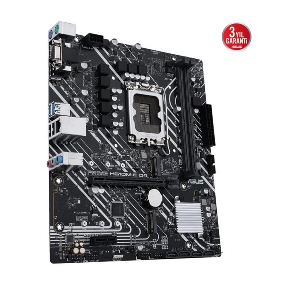 ASUSAsus Prime H610M-E D4-CSM 3200MHz DDR4 Soket 1700 M.2 HDMI DP mATX Anakart4711081514800