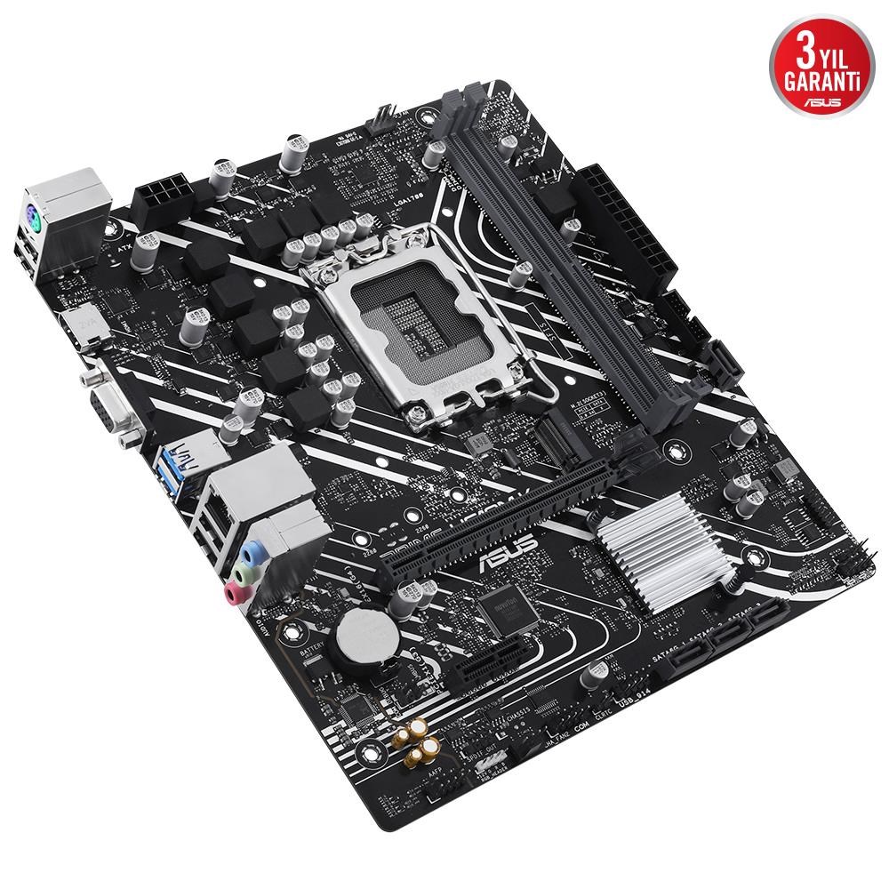 ASUSAsus Prime H610M-K Intel Soket LGA1700 DDR5 5600MHz mATX Gaming (Oyuncu) Anakart4711387336328