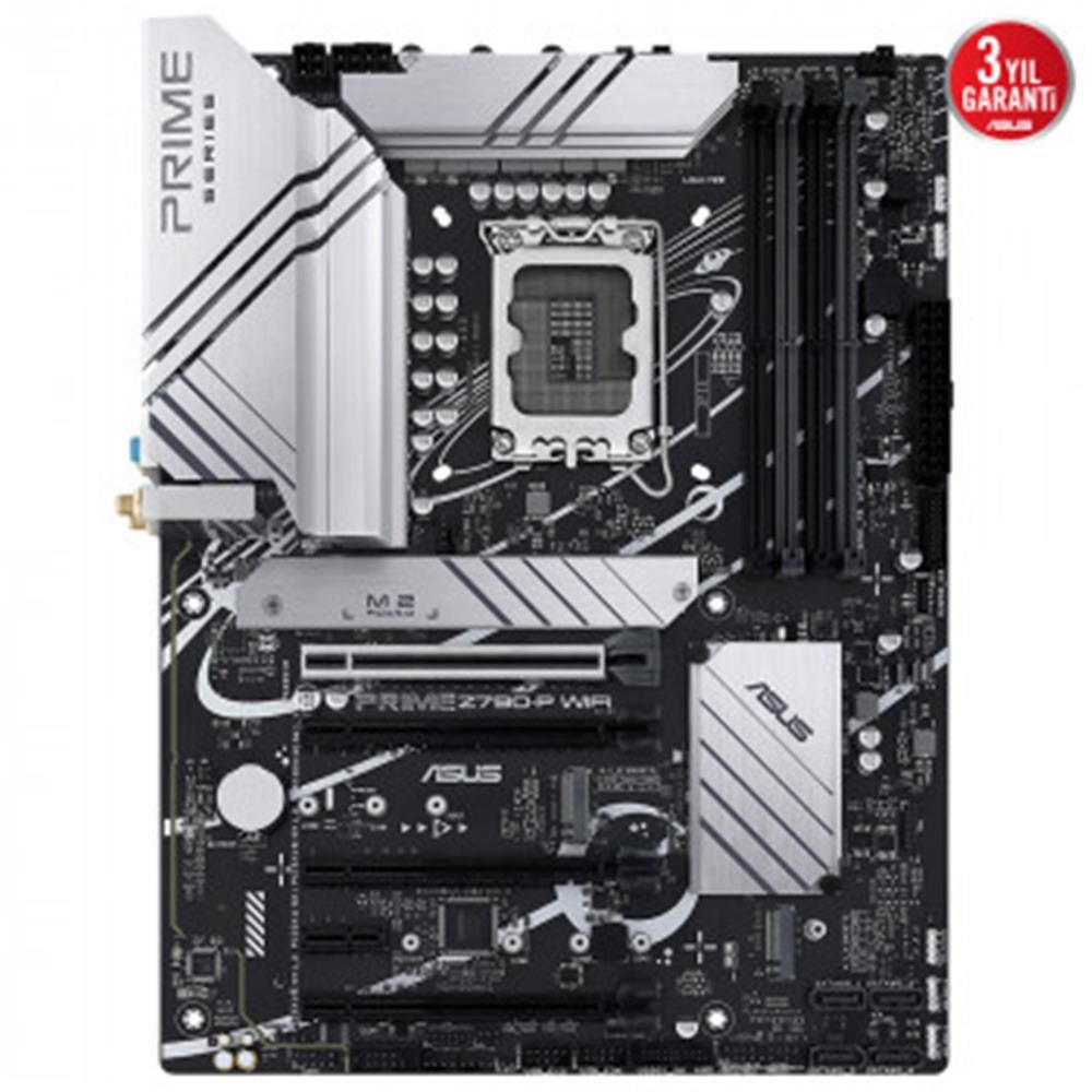 ASUSASUS PRIME Z790-P WIFI INTEL Z790 LGA1700 DDR5 7200 DP HDMI 3X M2 USB3.2 AX WİFİ BT AURA RGB4711081937227