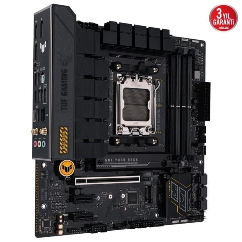 ASUSASUS Tuf Gaming B650M-E WiFi 6400MHz (OC) DDR5 Soket AM5 M.2 HDMI Mini DP mATX Anakart4711387222041